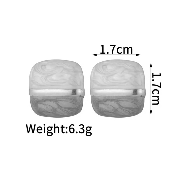 Chic Blue and Gold Women's Earrings - Picture 5 of 8